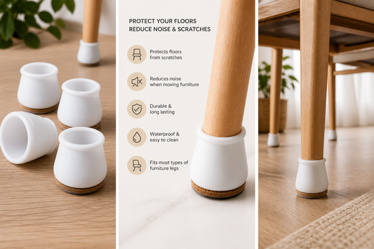 Silicone Chair Leg Covers (Pack of 4) | Anti-Scratch & Noise Protection Caps