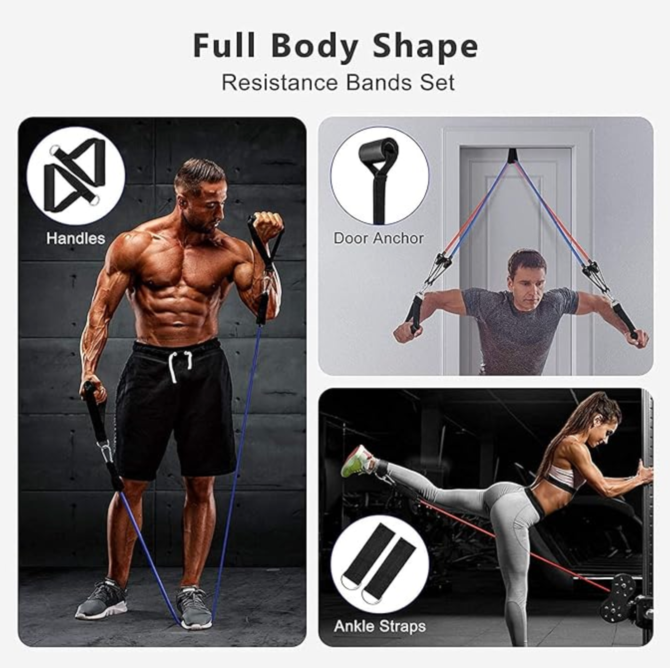 11-Piece Resistance Band Set | Full Body Home Workout Kit