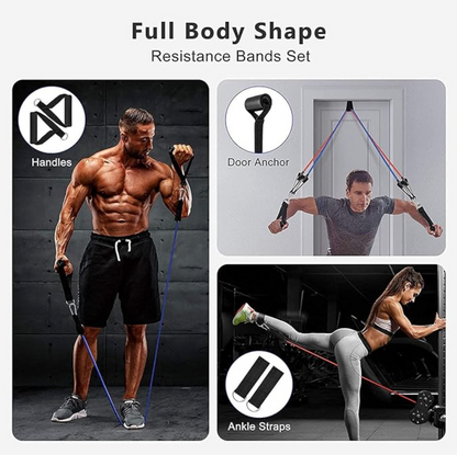 11-Piece Resistance Band Set | Full Body Home Workout Kit