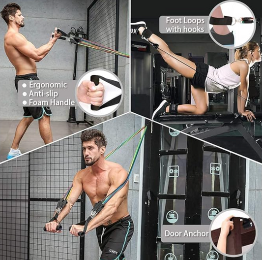 11-Piece Resistance Band Set | Full Body Home Workout Kit