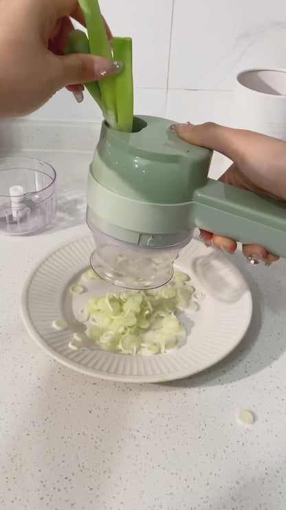 4-in-1 Electric Vegetable Cutter | Slicer, Grater & Chopper Machine